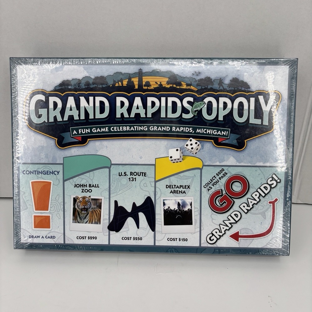 Grand Rapids-Opoly Board Game GR Michigan Monopoly Late for the Sky New Sealed